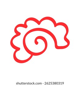 Hand-drawn symbol of flower circle appreciation. Positive grade sign for children in Japanese preschool. Vector