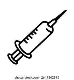Vetor de doodle de seringa desenhada à mão - Vacina e ferramenta médica de injeção no estilo de esboço