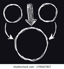 hand-drawn table for text. Vector illustration is made in the form of handwritten hatching