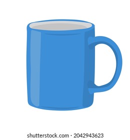 Hand-drawn  tea mug isolated on white background. Vector illustration