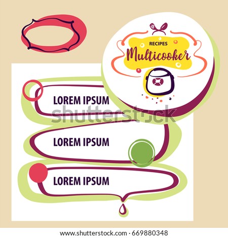 handdrawn template concept image homemade recipe stock vector