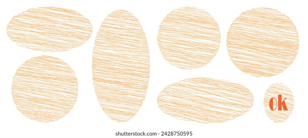Hand-drawn text frames vector image