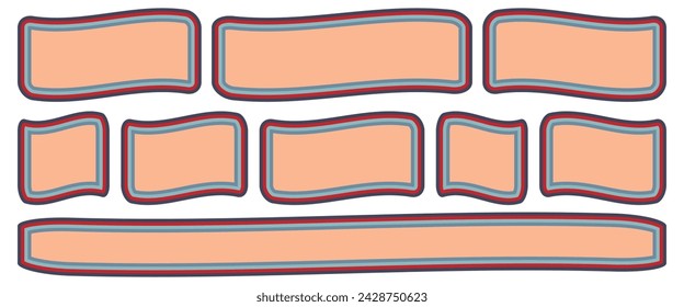 Hand-drawn text frames vector image