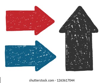 Hand-Drawn Textured Arrow Set