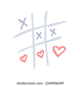 tic tac toe xo game on isolated Stock Vector