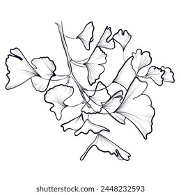 Hand-drawn tree branches flexibly vector