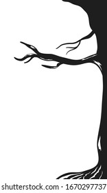 handdrawn tree silhouette vector design