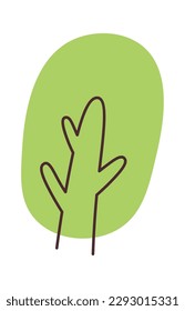 Handdrawn tree Sketch of environment protection. Vector illustration
