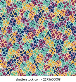 Hand-drawn tropical spotted eggs seamless pattern vector