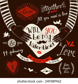 Hand-drawn valentine's day illustration