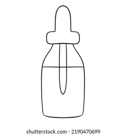 Hand-drawn vape clipart. Doodle illustration of an electronic cigarette. Stippling vapor
