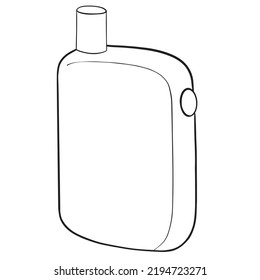 Hand-drawn vape clipart. Doodle illustration of an electronic cigarette. Stippling vapor