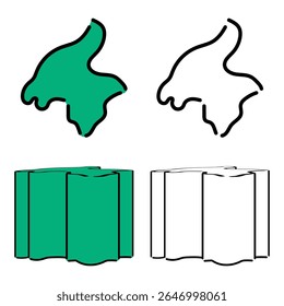 Hand-drawn vector of Agsu, Azerbaijan with friendly style.