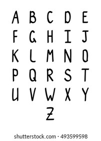 Hand-drawn vector alphabet letters set for design