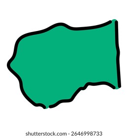Handgetekende vector van Astara, Azerbeidzjan met warme en casual touch.