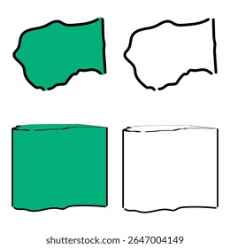 Handgetekende vector van Astara, Azerbeidzjan met warme en casual touch.