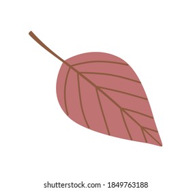 Hand-drawn vector autumn leaf in a modern style. Design posters, kitchen textiles, clothing, and websites.