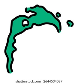 Hand-drawn vector of Baku, Azerbaijan with friendly urban charm.