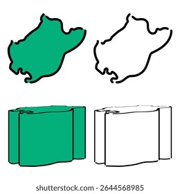 Hand-drawn vector of Balakan, Azerbaijan with warm, inviting style.