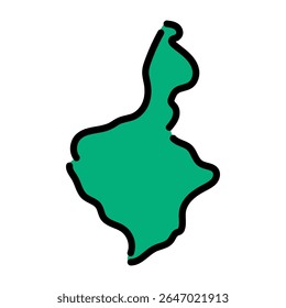 Hand-drawn vector of Beylagan, Azerbaijan with soft friendly style.