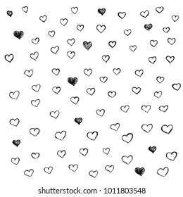 Handdrawn Vector Black Heart Shapes Set Stock Vector (Royalty Free ...