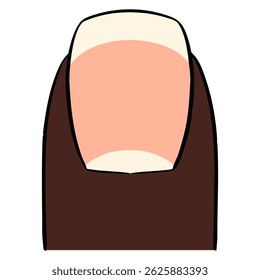 A hand-drawn vector of Black person's nails. Great for beauty, wellness, nail care, or self-love themed designs with a warm and natural feel.