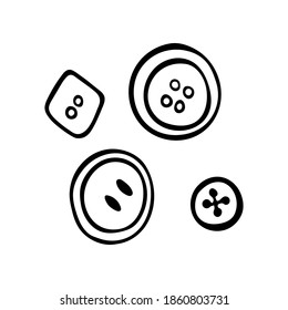 Botones de vector dibujados a mano para aislar a mano sobre fondo blanco.
Ilustración del vector Doodle.