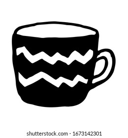 Hand-drawn vector Cookware Set Illustration. Cutlery, cooking, kitchen
