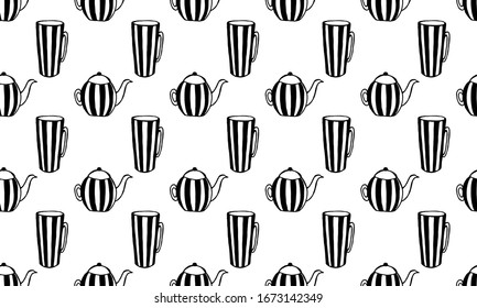 Ilustración de conjunto de cookware vector dibujado a mano. Cubertería, cocina, cocina