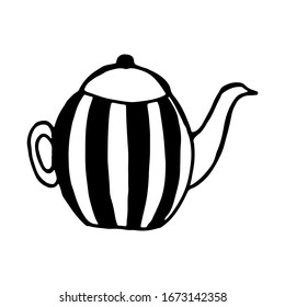 Hand-drawn vector Cookware Set Illustration. Cutlery, cooking, kitchen