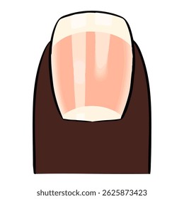 A hand-drawn vector of glossy, beautiful Black nails. Perfect for beauty, nail care, wellness, or self-care designs with a natural and stylish vibe.