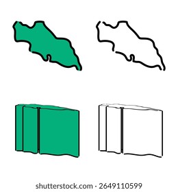 Vetor desenhado à mão de Hajigabul, Azerbaijão para uso criativo versátil.