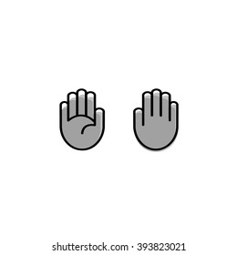 Hand-drawn vector hand palm sketchy doodle icons