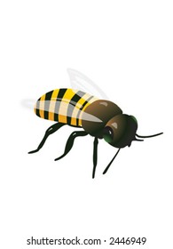 Hand-drawn vector of a honeybee