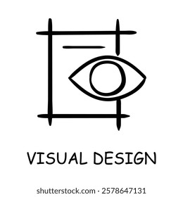 Hand-drawn vector icon for Artistic Vision and Design. Highlights visual emphasis in creative projects.