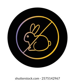 Hand-drawn vector icon for Cruelty Free. A hand-drawn design representing cruelty-free, animal-friendly, and ethical product testing standards.