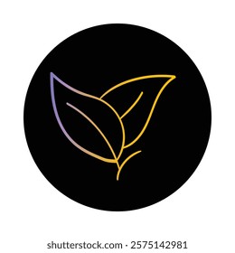 Hand-drawn vector icon for Natural Ingredients. Featuring hand-drawn leaves and natural shapes to represent purity and sustainability.