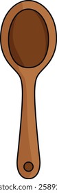 Hand-drawn vector icon of a wooden spoon with a rustic look. Perfect for cooking, kitchen designs, branding, and culinary projects.