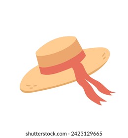 Hand-drawn vector illustation summer hat 