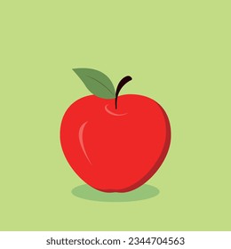 Hand-drawn vector illustration of an apple fruit