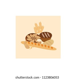 Handdrawn vector illustration for bakery as a banner, or logo, or a sticker for shop. Tag for high quality goods . Material for advertising, promotional campaign. EPS 10