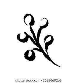 Uma ilustração vetorial desenhada à mão de uma imagem de uma fruta de planta traçada a pincel.