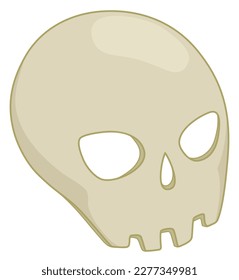 Hand-drawn vector illustration of a creepy skull for decorating Halloween parties with terror and style