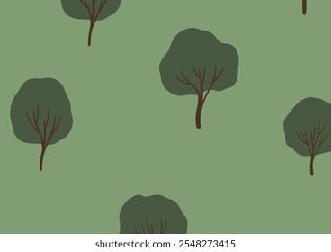 La Ilustración vectorial dibujada a mano representa un pintoresco paisaje de verano en un parque sereno. El estilo minimalista enfatiza la belleza de la naturaleza, la calidez y la alegría de los espacios al aire libre.