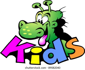 Hand-drawn Vector illustration of an Dinosaur For Kids