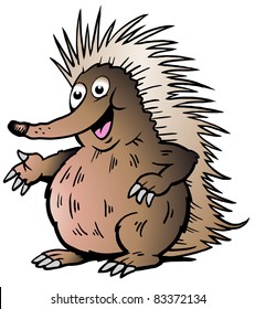 Hand-drawn Vector illustration of an Echidna