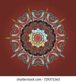 Hand-drawn vector illustration of isolated stylized snowflakes. Beautiful decoration. Symbol of winter. Isolated watercolor snowflakes on colorful background.