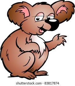 Hand-drawn Vector illustration of an Koala Bear