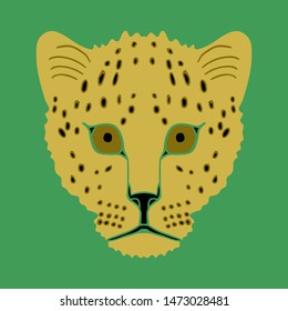 Handdrawn vector illustration of a leopard.