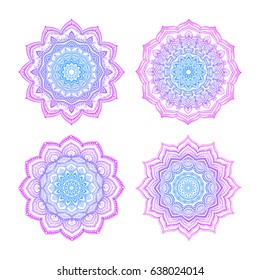 Hand-drawn vector illustration of a Mandala. Ornament mehndi, henna pattern. Can be used for textiles, printing on phone, yoga Mat, coloring.